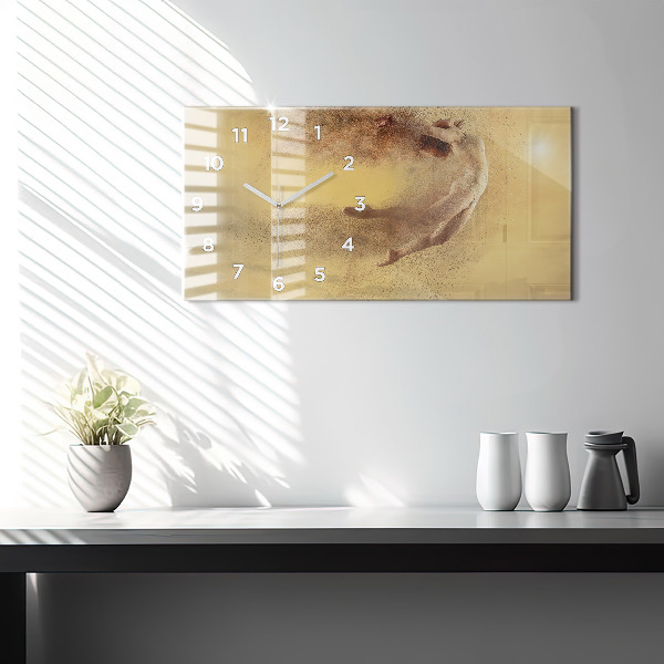 Horloge rectangulaire horizontale Femme en silhouette