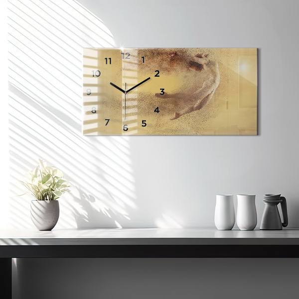 Horloge rectangulaire horizontale Femme en silhouette