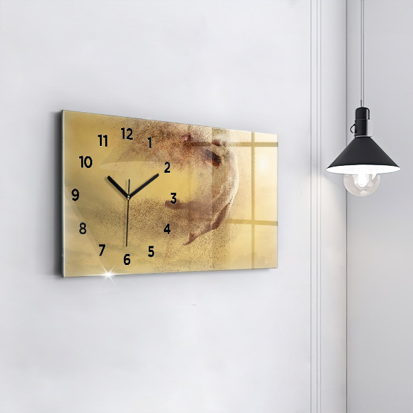 Horloge rectangulaire horizontale Femme en silhouette