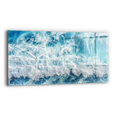 Horloge rectangulaire horizontale 'Vagues de l''océan'