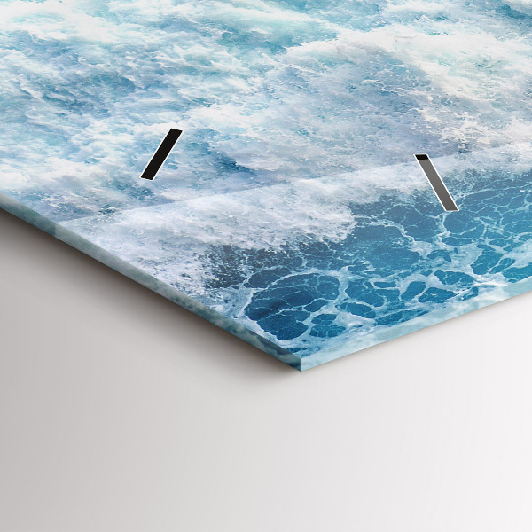 Horloge rectangulaire horizontale 'Vagues de l''océan'