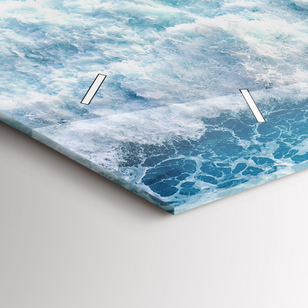 Horloge rectangulaire horizontale 'Vagues de l''océan'