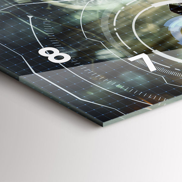 Horloge rectangulaire horizontale Soldat avec une arme à feu