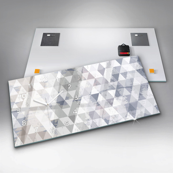 Horloge rectangulaire horizontale Motif géométrique
