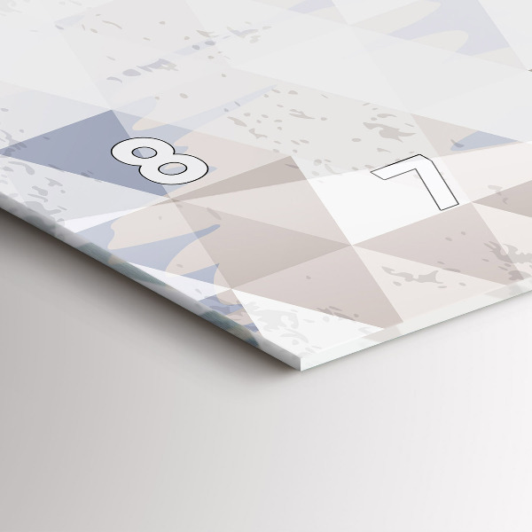 Horloge rectangulaire horizontale Motif géométrique