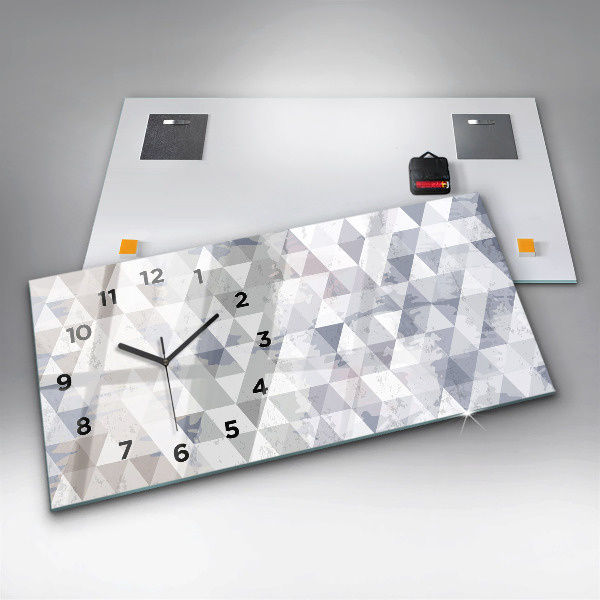 Horloge rectangulaire horizontale Motif géométrique