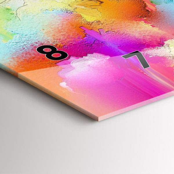 Horloge rectangulaire horizontale Fleurs abstraites