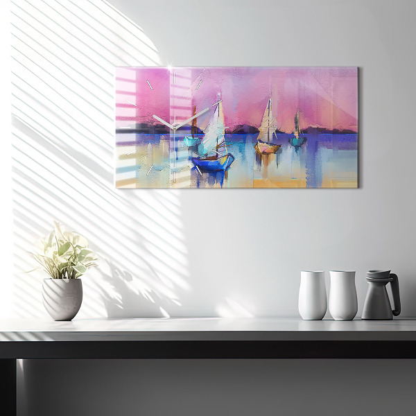 Horloge rectangulaire horizontale Paysage marin