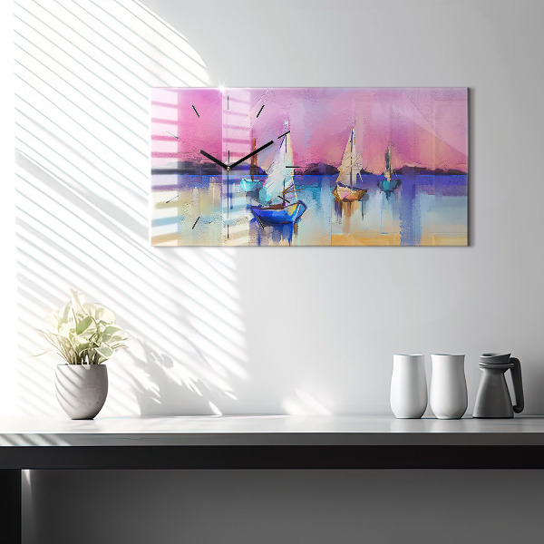 Horloge rectangulaire horizontale Paysage marin