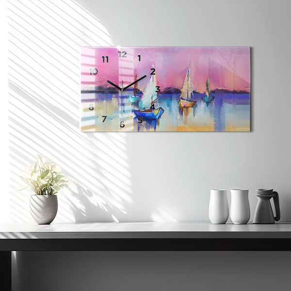 Horloge rectangulaire horizontale Paysage marin