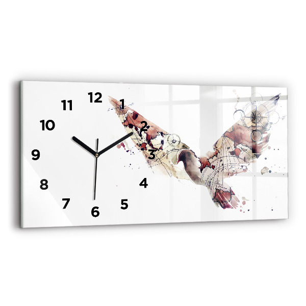Horloge rectangulaire horizontale Vue abstraite