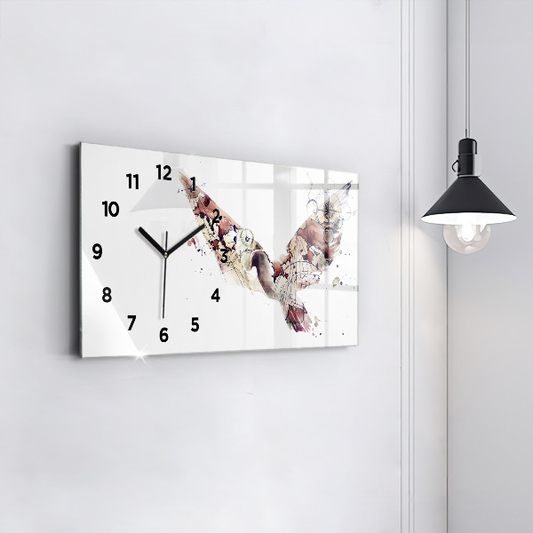 Horloge rectangulaire horizontale Vue abstraite