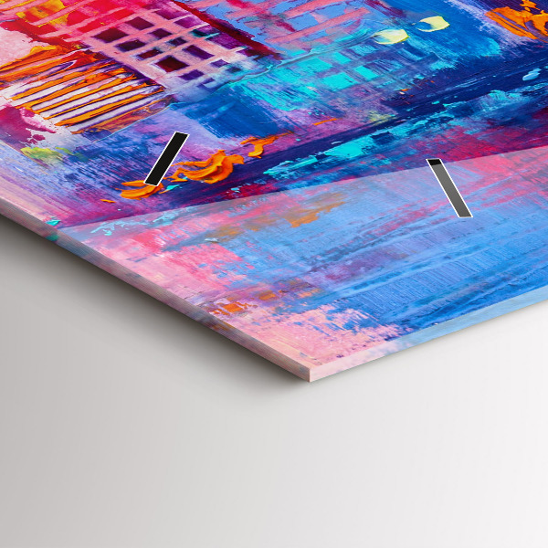 Horloge rectangulaire horizontale Abstraction de gratte-ciel