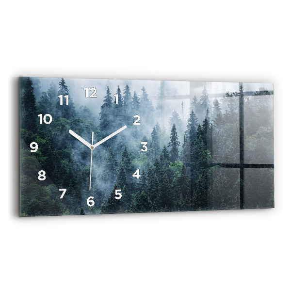 Horloge rectangulaire horizontale Paysage de montagne brumeux