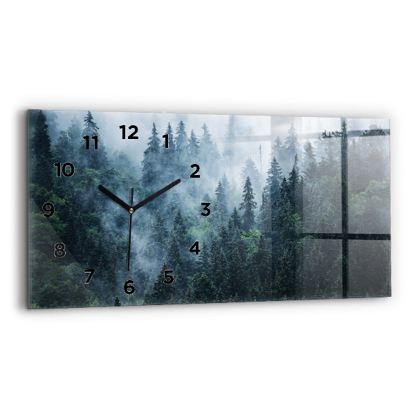 Horloge rectangulaire horizontale Paysage de montagne brumeux