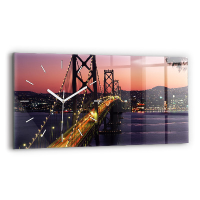 Horloge rectangulaire horizontale Coucher de soleil aux États-Unis