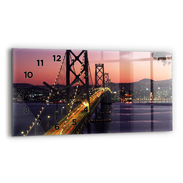 Horloge rectangulaire horizontale Coucher de soleil aux États-Unis