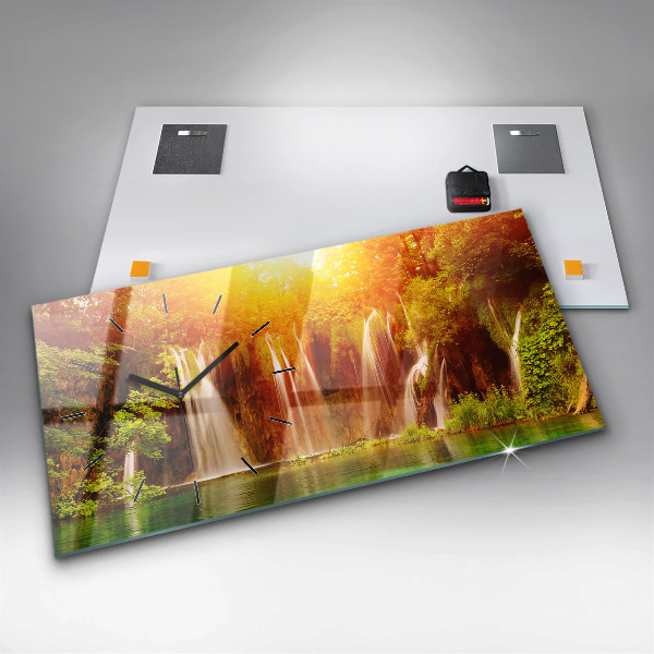 Horloge murale horizontale Vue de la cascade