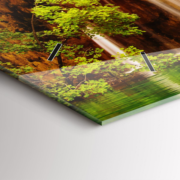 Horloge murale horizontale Vue de la cascade