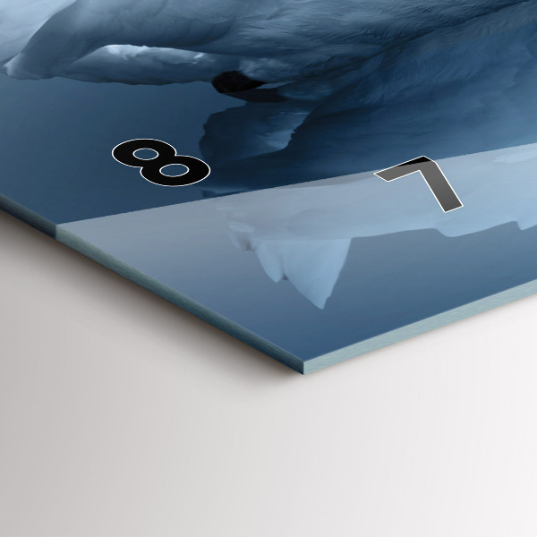 Horloge rectangulaire horizontale Des cygnes dans le cœur