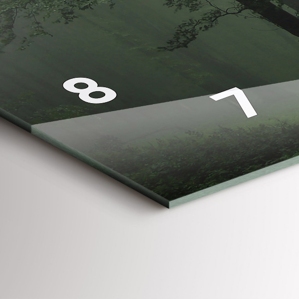 Horloge rectangulaire horizontale Forêt brumeuse le matin