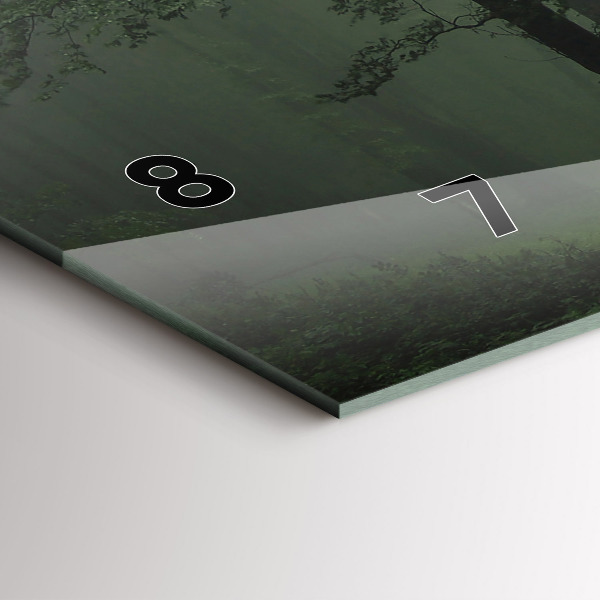 Horloge rectangulaire horizontale Forêt brumeuse le matin