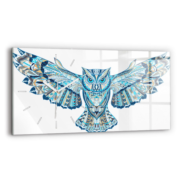 Horloge murale horizontale Chouette en vol