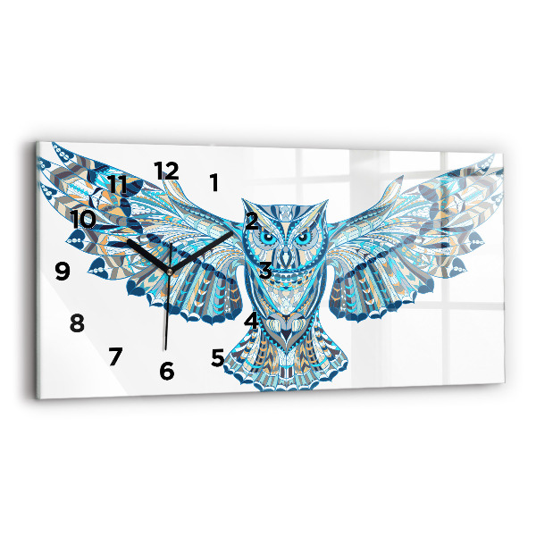 Horloge murale horizontale Chouette en vol