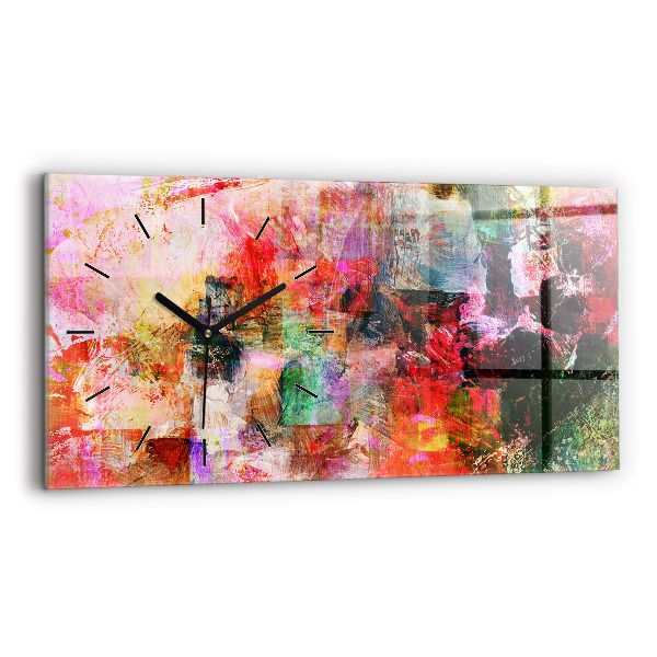 Horloge rectangulaire horizontale Composition abstraite