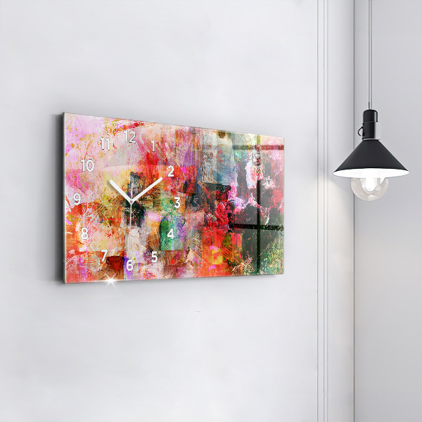 Horloge rectangulaire horizontale Composition abstraite