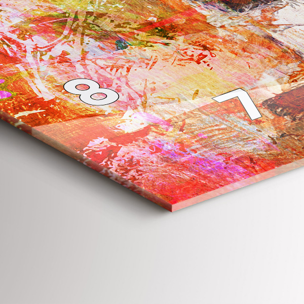 Horloge rectangulaire horizontale Composition abstraite