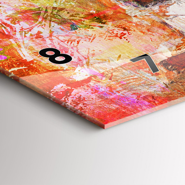 Horloge rectangulaire horizontale Composition abstraite