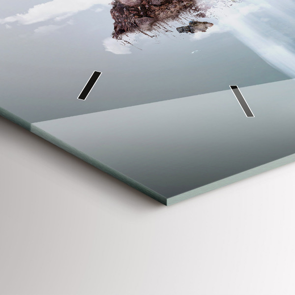 Horloge rectangulaire horizontale 'Cascade de l''île volante'