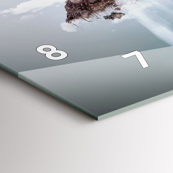 Horloge rectangulaire horizontale 'Cascade de l''île volante'