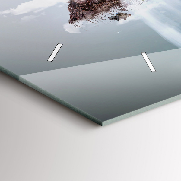 Horloge rectangulaire horizontale 'Cascade de l''île volante'