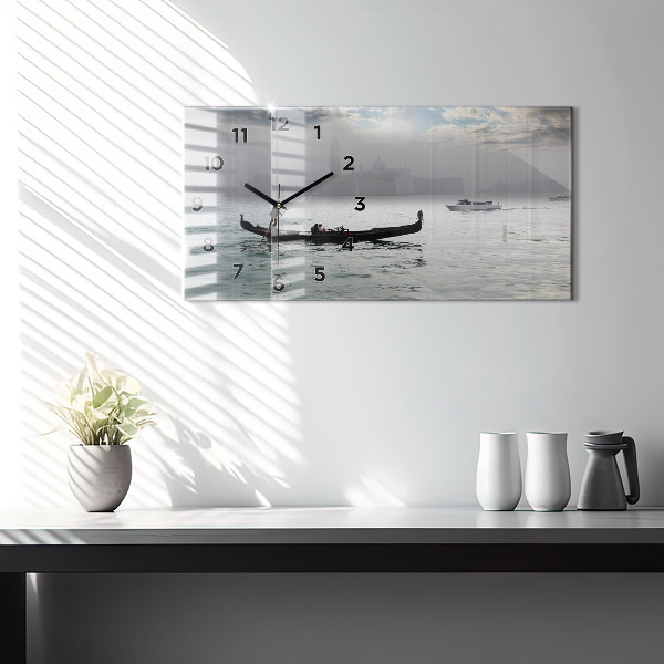 Horloge rectangulaire horizontale Gondole de Venise