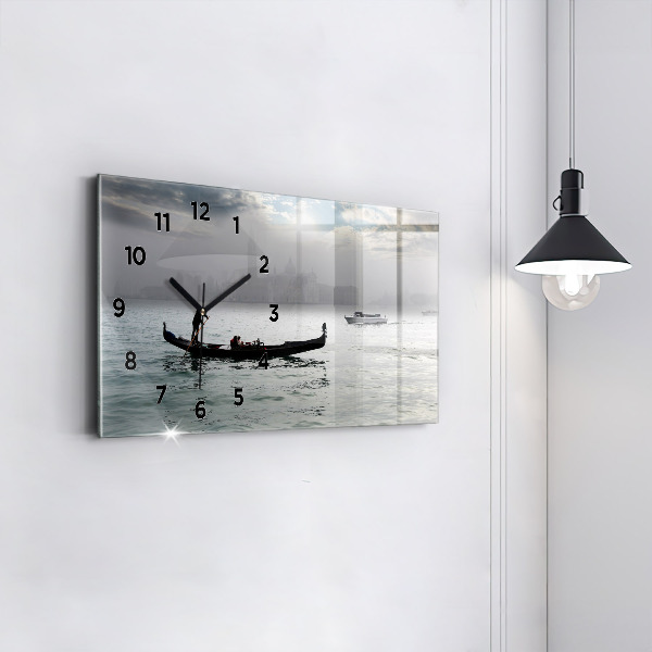 Horloge rectangulaire horizontale Gondole de Venise