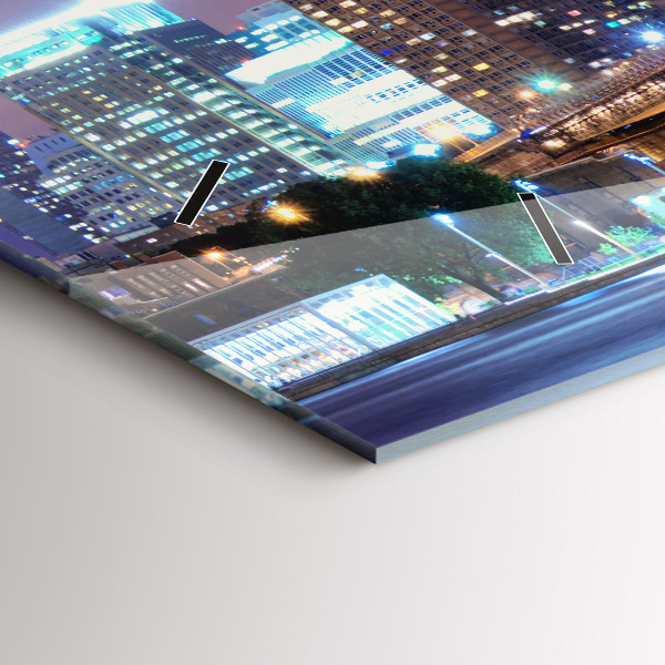 Horloge rectangulaire horizontale Pont de Brooklyn et East River