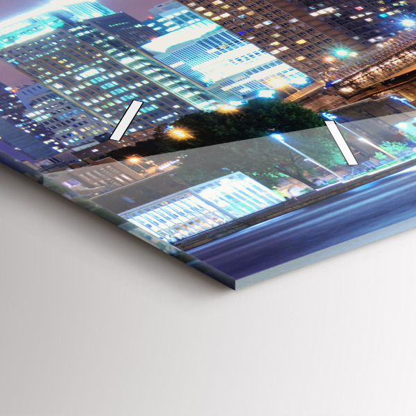 Horloge rectangulaire horizontale Pont de Brooklyn et East River