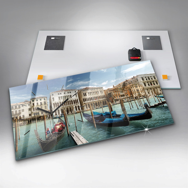 Horloge rectangulaire horizontale Gondoles Venise Italie