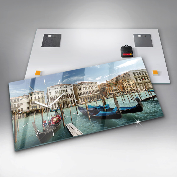 Horloge rectangulaire horizontale Gondoles Venise Italie
