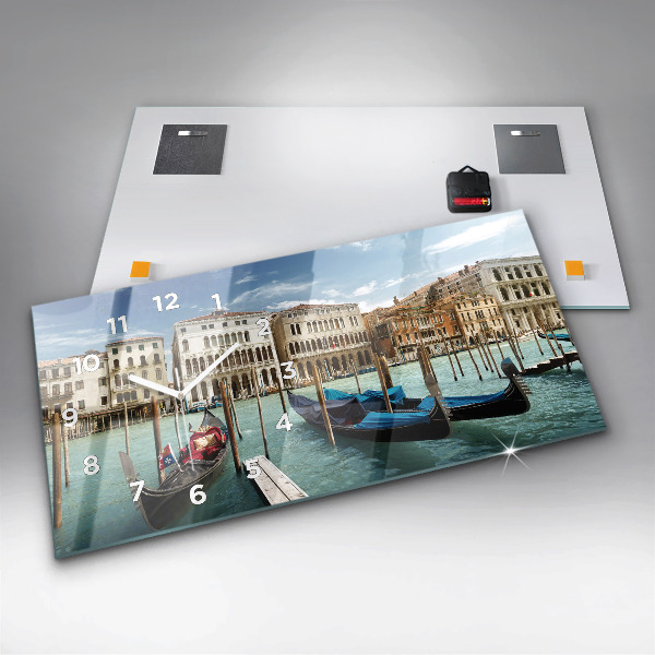Horloge rectangulaire horizontale Gondoles Venise Italie
