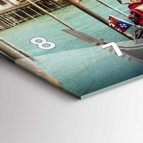 Horloge rectangulaire horizontale Gondoles Venise Italie