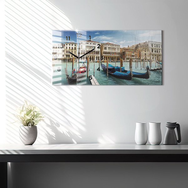 Horloge rectangulaire horizontale Gondoles Venise Italie
