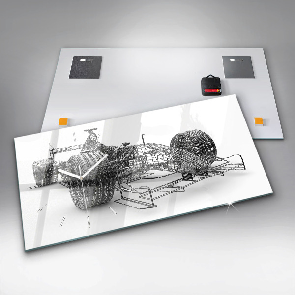 Horloge rectangulaire horizontale conception de voiture de F1