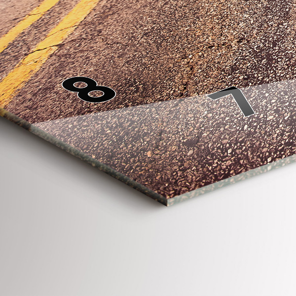 Horloge rectangulaire horizontale Route 66 États-Unis