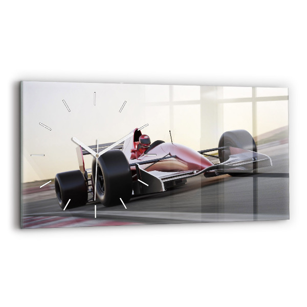 Horloge rectangulaire horizontale Voiture de course sportive