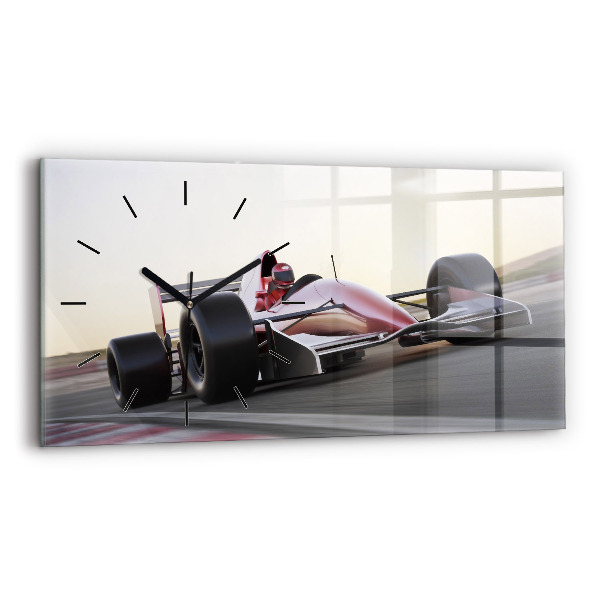 Horloge rectangulaire horizontale Voiture de course sportive