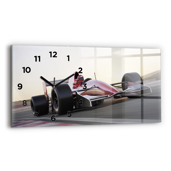 Horloge rectangulaire horizontale Voiture de course sportive