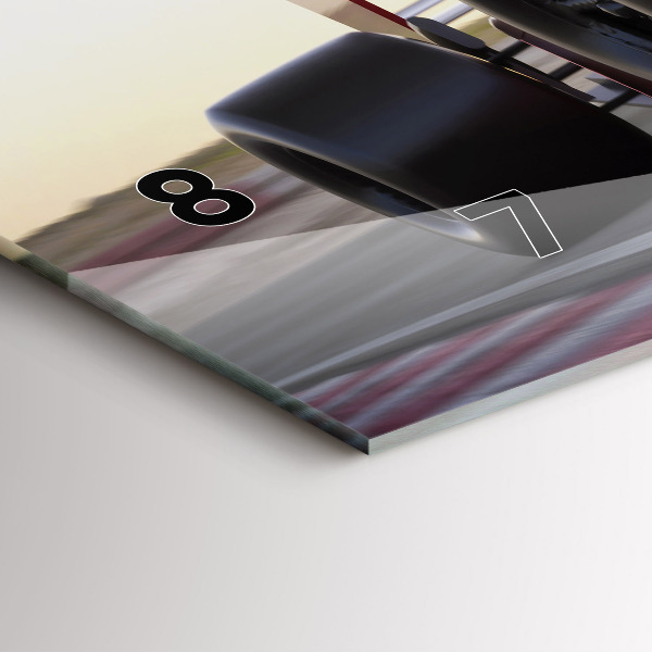 Horloge rectangulaire horizontale Voiture de course sportive